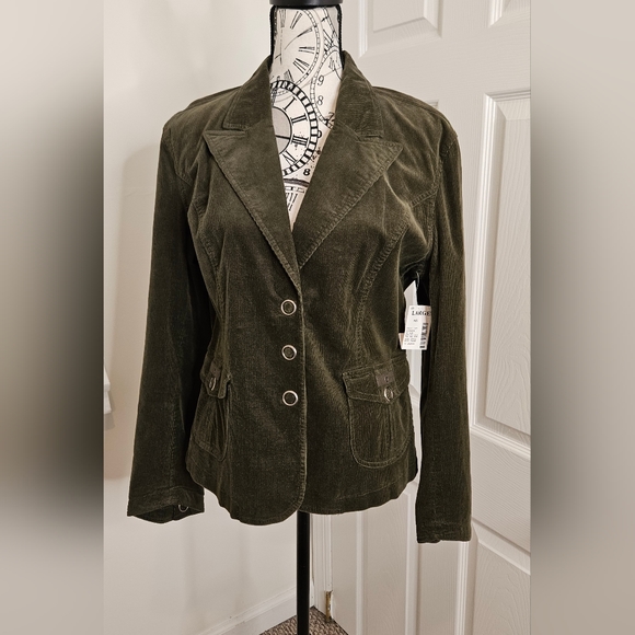 NWT L.A. Blues velvet textured blazer size large - Picture 6 of 10